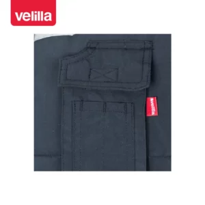 Chaleco acolchado con cintas Velilla 205904 Azul navy, detalle de bolsillo del pecho