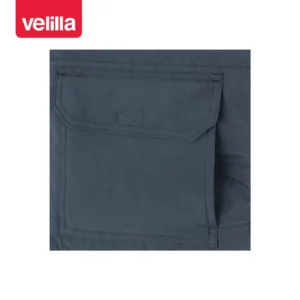 Chaleco acolchado con cintas Velilla 205904 Azul navy, detalle de bolsillo inferior