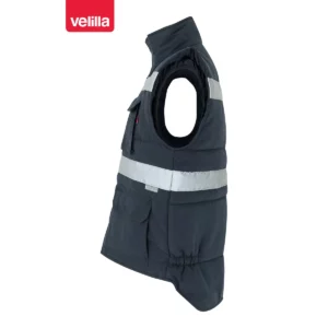 Chaleco acolchado con cintas Velilla 205904 Azul navy, vista lateral opuesto