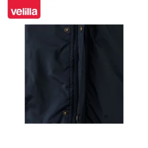 Parka acolchada multibolsillos Velilla 206002 Azul marino, detalle de cierre central