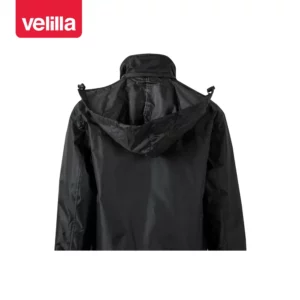 Parka acolchada impermeable Velilla 206003 Negro, detalle de capucha desplegada