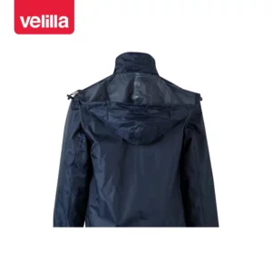 Parka acolchada impermeable Velilla 206003 Azul navy, detalle de capucha desplegada