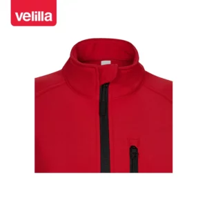 Cazadora softshell mujer Velilla 206005W Rojo, detalle de cuello y cremalleras
