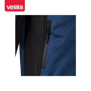 Cazadora softshell con capucha Velilla 206007 Azul jaspeado/Negro, detalle de bolsillo inferior