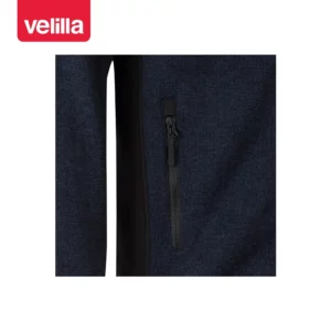 Chaqueta de punto afelpado Velilla 206008 Azul navy/Negro, detalle de bolsillo lateral