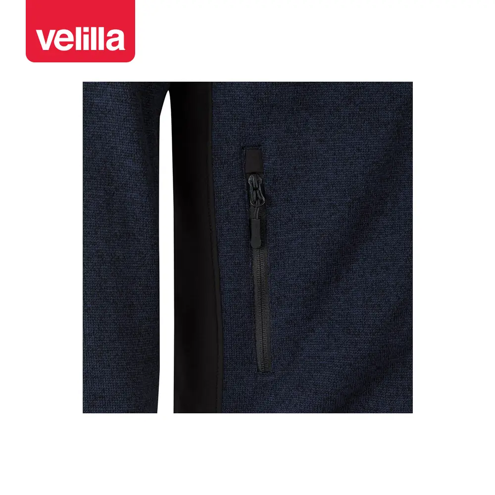 Chaqueta de punto afelpado Velilla 206008 17 Chaqueta de punto afelpado Velilla 206008 Azul navy/Negro, detalle de bolsillo lateral