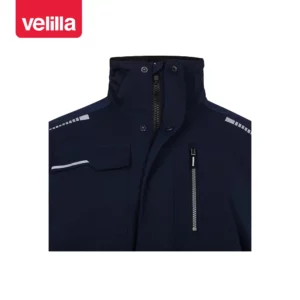 Chaqueta acolchada Velilla V.Dynamix 206035 Azul navy, detalle de cuello y cierre central
