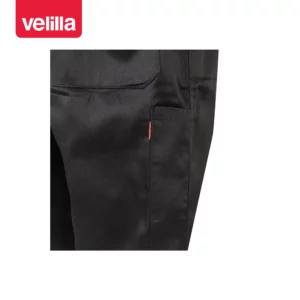 Mono de trabajo italiano Velilla 214 Negro, detalle de bolsillo trasero