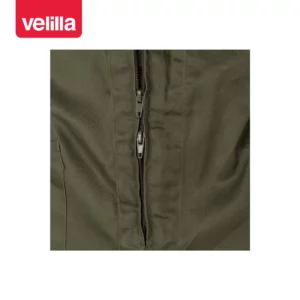 Mono de trabajo italiano Velilla 214 Verde caza, detalle de cremallera