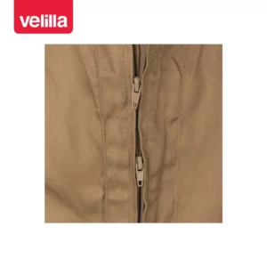Mono de trabajo italiano Velilla 214 Beige, detalle de cremallera