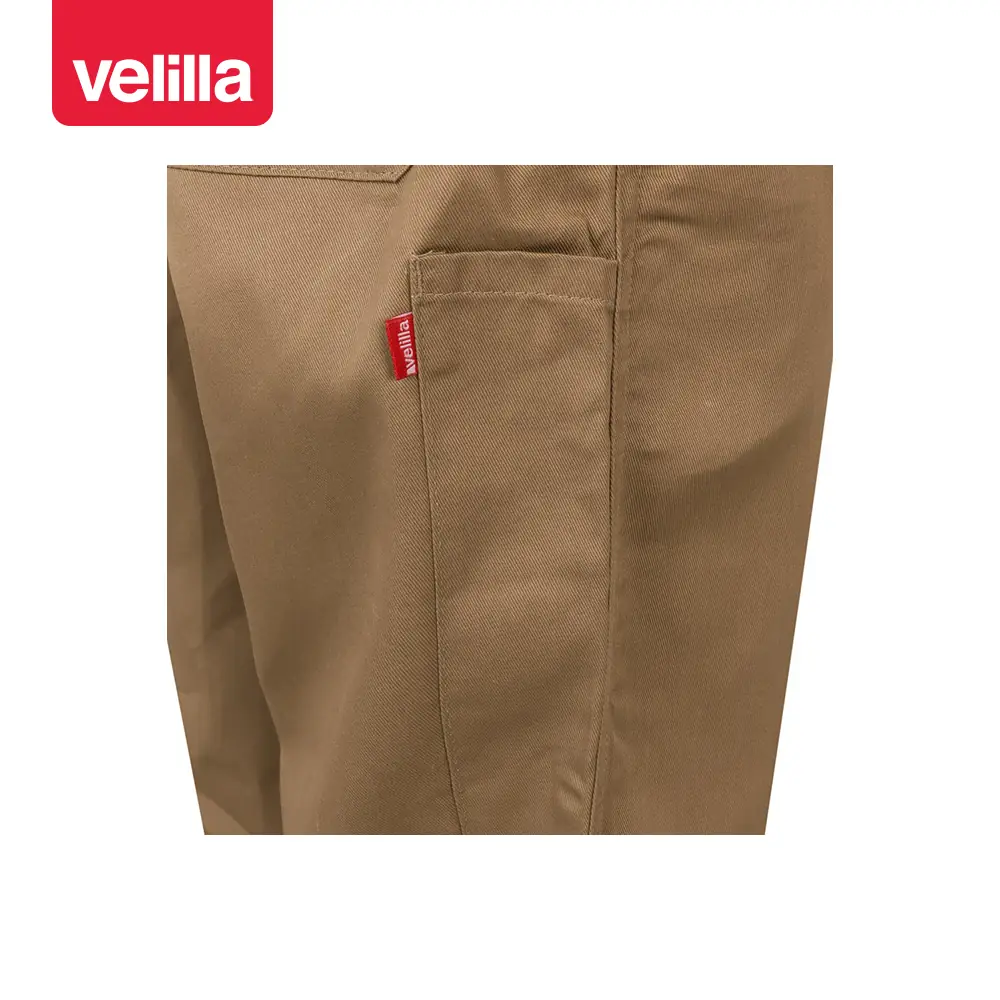 Mono de trabajo italiano Velilla 214 32 Mono de trabajo italiano Velilla 214 Beige, detalle de bolsillo trasero