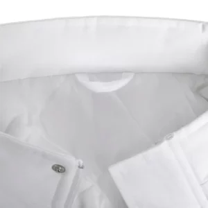 Mono acolchado GRS Velilla 252001 Blanco, detalle de interior del cuello
