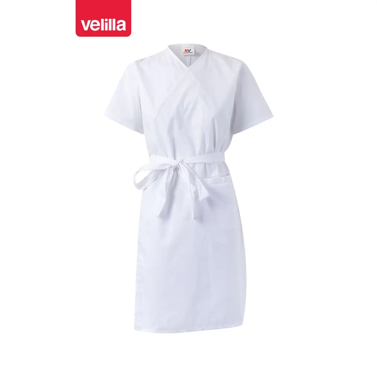 Bata cruzada mujer Velilla 259002 1 Bata cruzada mujer Velilla 259002 blanco, vista frontal