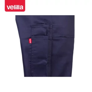 Pantalón con peto Velilla 290 Azul marino, detalle de bolsillos para herramientas