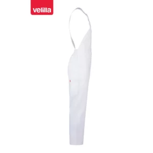 Pantalón con peto Velilla 290 Blanco, vista lateral opuesta