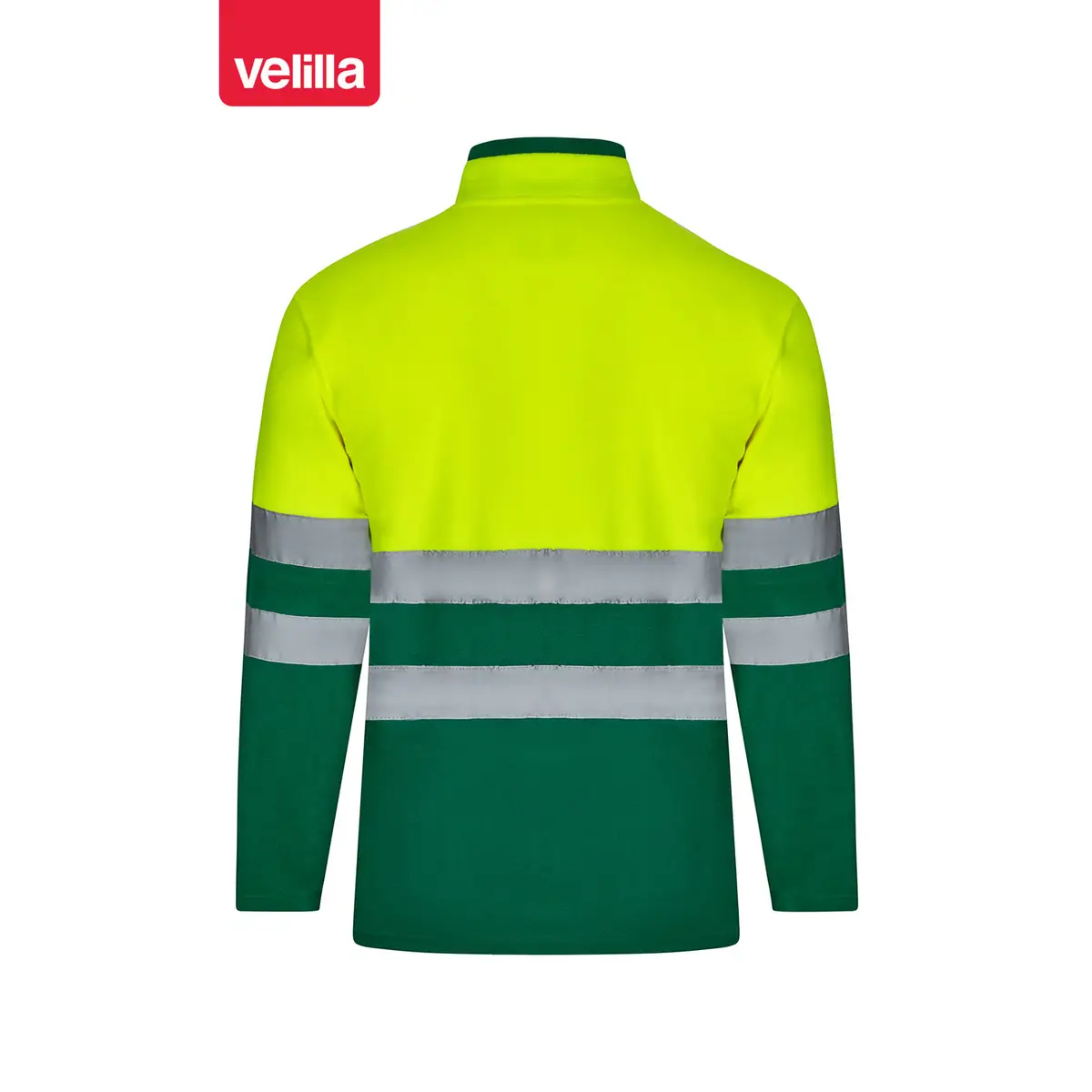 Chaqueta polar bicolor Velilla 301503 3 Chaqueta polar bicolor Velilla 301503 Verde/Amarillo flúor, vista trasera