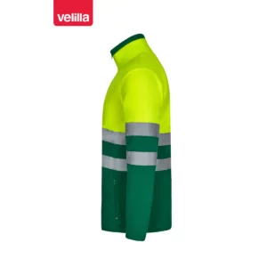 Chaqueta polar bicolor Velilla 301503 Verde/Amarillo flúor, vista lateral