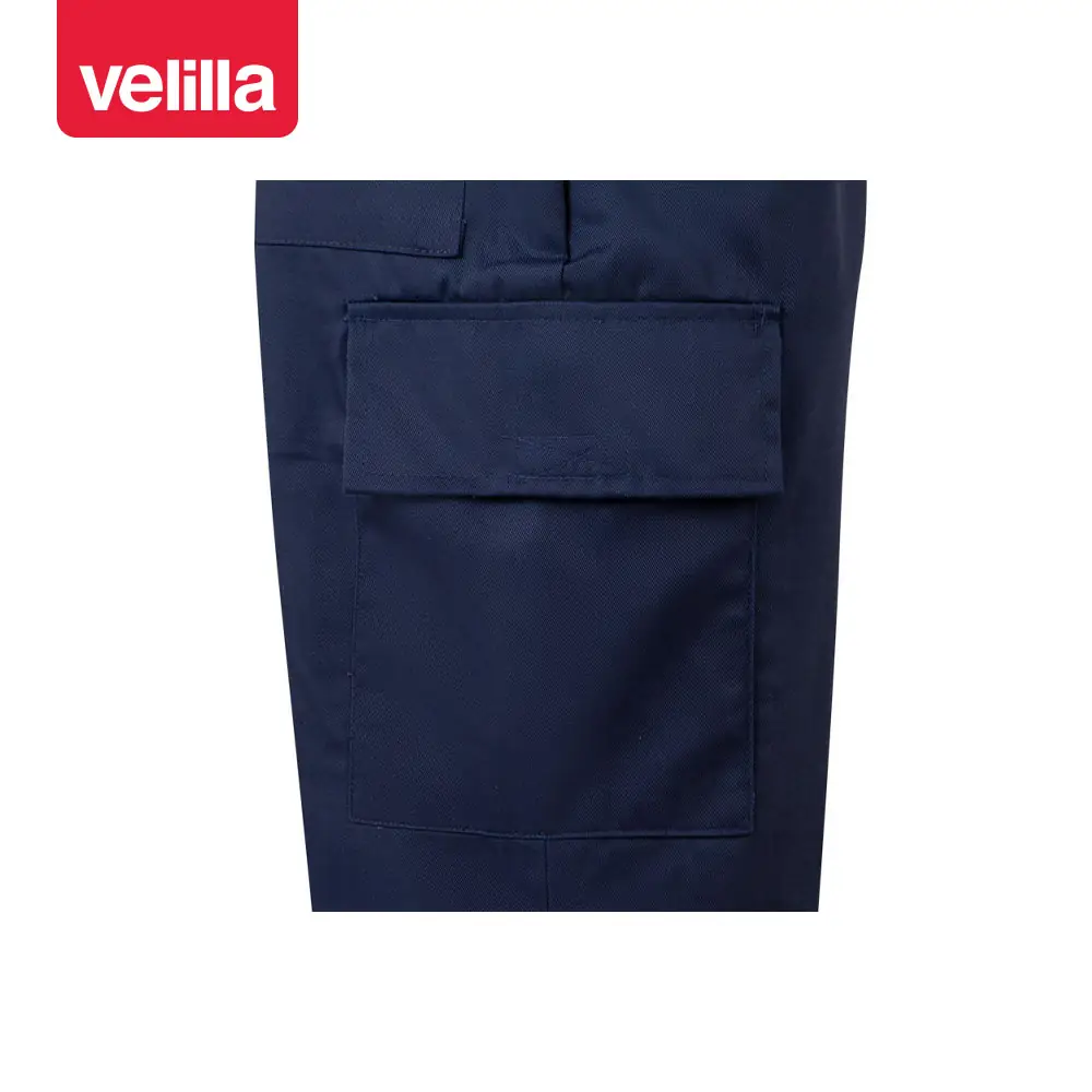 Pantalón bicolor Velilla 303003 17 Pantalón bicolor Velilla 303003 Azul marino/Amarillo flúor, detalle de bolsillo lateral