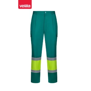 Pantalón bicolor Velilla 303003 Verde/Amarillo flúor, vista frontal