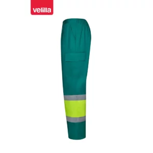 Pantalón bicolor Velilla 303003 Verde/Amarillo flúor, vista lateral