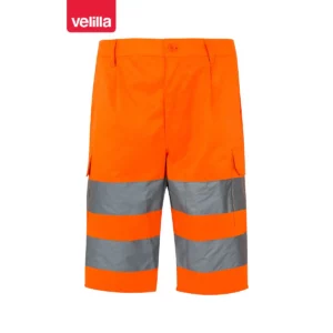 Bermuda alta visibilidad Velilla 303005 Naranja flúor, vista frontal
