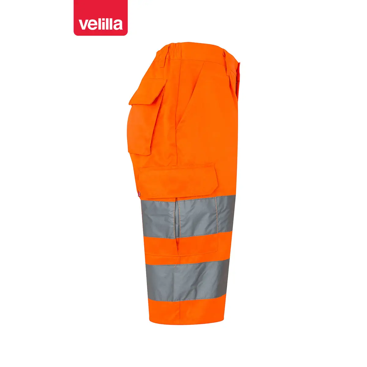 Bermuda alta visibilidad Velilla 303005 7 Bermuda alta visibilidad Velilla 303005 Naranja flúor, vista lateral opuesta