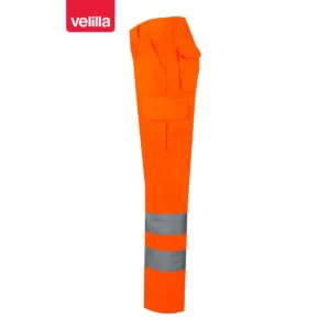 Pantalón alta visibilidad Velilla 303006 Naranja flúor, vista lateral