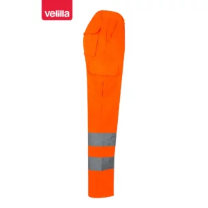 Pantalón alta visibilidad Velilla 303006 Naranja flúor, vista lateral opuesta