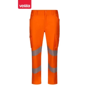 Pantalón cinta segmentada Velilla 303009S Naranja flúor, vista frontal