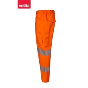 Pantalón cinta segmentada Velilla 303009S Naranja flúor, vista lateral