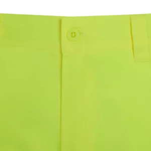 Pantalón alta visibilidad Velilla 303011 Amarillo flúor, detalle de botón y cintura