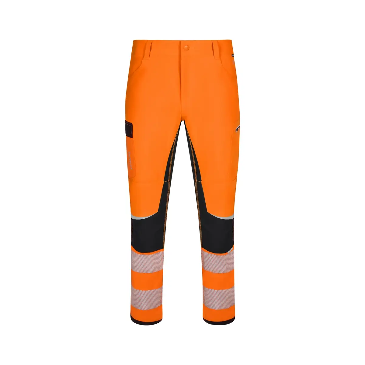 Pantalón técnico Velilla 303030X V.Dynamix Hi Vis 15 Pantalón técnico Velilla 303030X V.Dynamix Hi Vis Negro/Naranja flúor, vista frontal