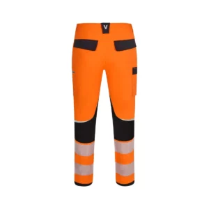 Pantalón técnico Velilla 303030X V.Dynamix Hi Vis Negro/Naranja flúor, vista trasera