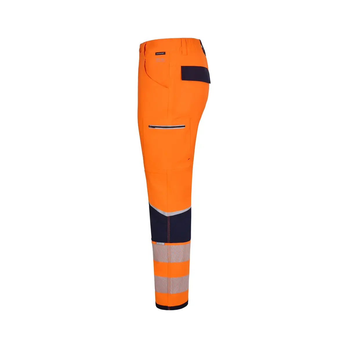 Pantalón técnico Velilla 303030X V.Dynamix Hi Vis 8 Pantalón técnico Velilla 303030X V.Dynamix Hi Vis Azul navy/Naranja flúor, vista lateral