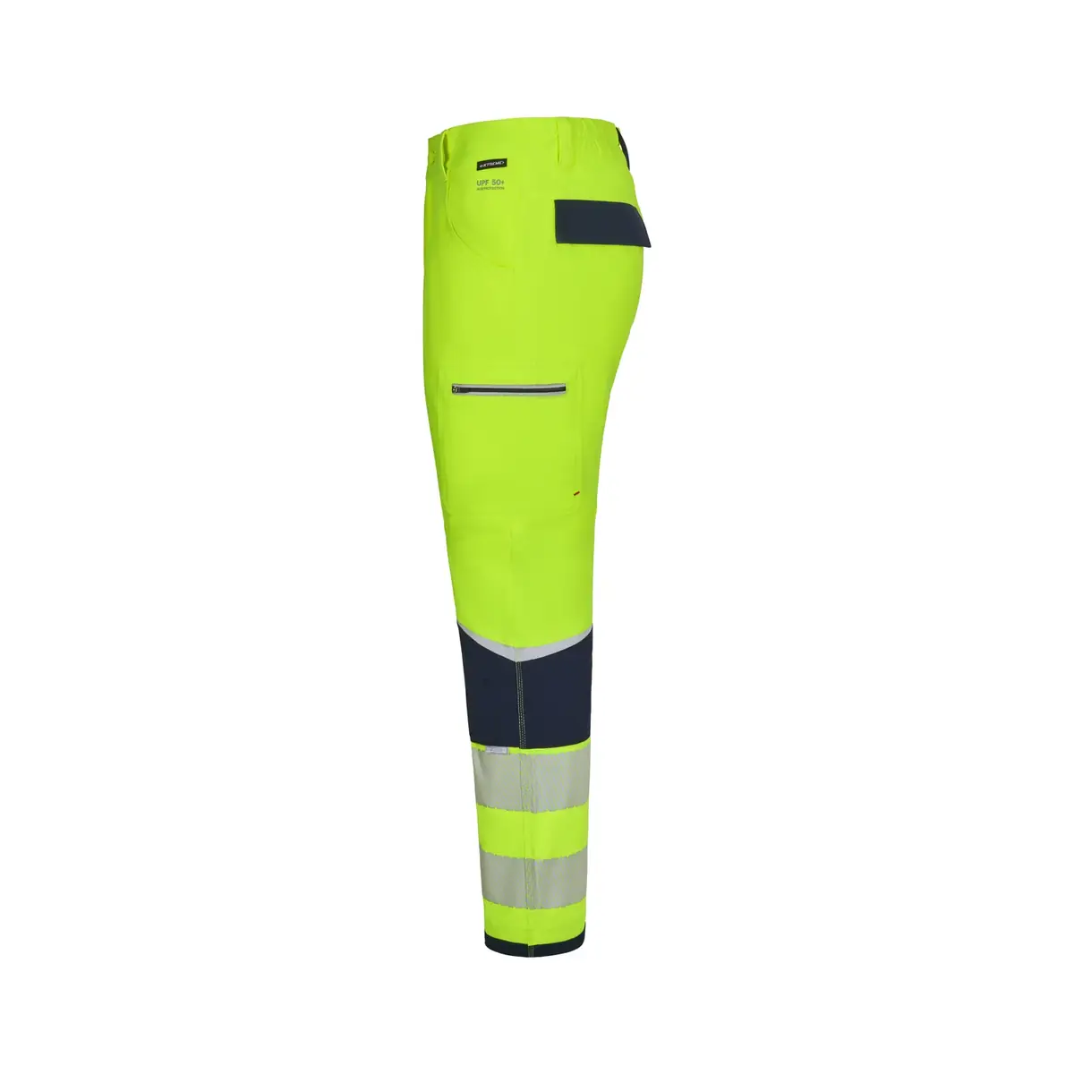Pantalón técnico Velilla 303030X V.Dynamix Hi Vis 4 Pantalón técnico Velilla 303030X V.Dynamix Hi Vis Azul navy/Amarillo flúor, vista lateral