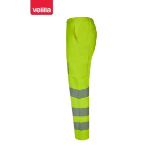 Pantalón stretch reciclado Velilla 303031S amarillo flúor, vista lateral