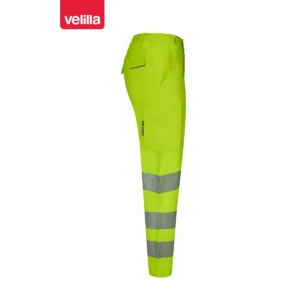 Pantalón stretch reciclado Velilla 303031S amarillo flúor, vista lateral