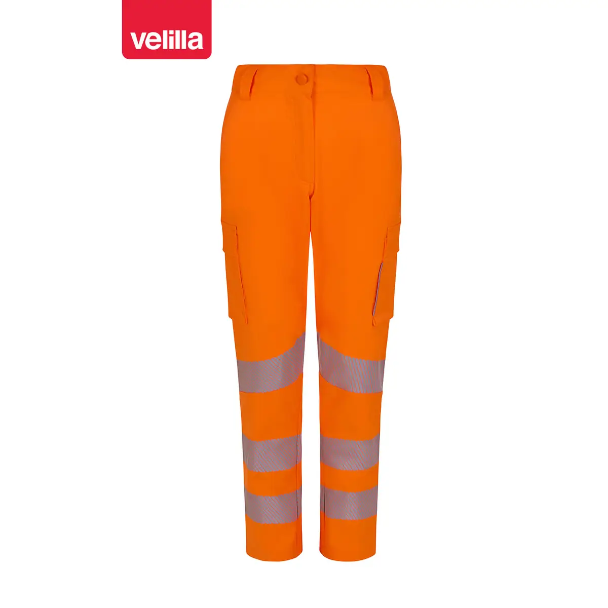 Pantalón stretch reciclado mujer Velilla 303031SW 5 Pantalón stretch reciclado mujer Velilla 303031SW naranja flúor, vista frontal