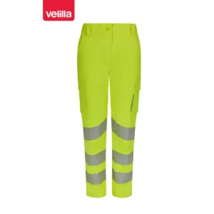 Pantalón stretch reciclado mujer Velilla 303031SW amarillo flúor, vista frontal
