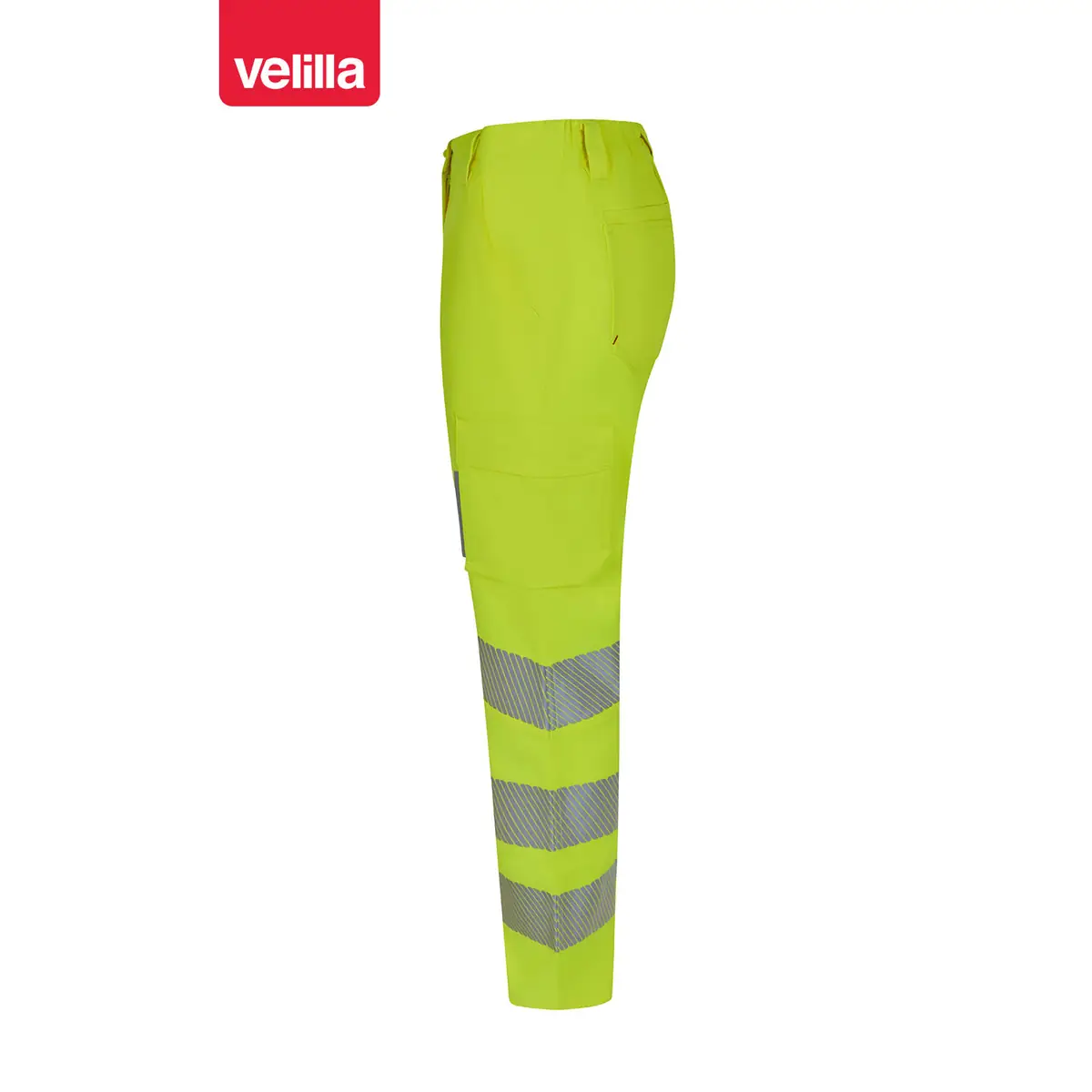 Pantalón stretch reciclado mujer Velilla 303031SW 2 Pantalón stretch reciclado mujer Velilla 303031SW amarillo flúor, vista lateral