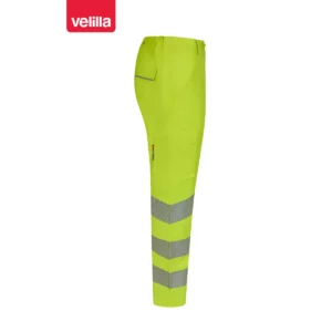 Pantalón stretch reciclado mujer Velilla 303031SW amarillo flúor, vista lateral
