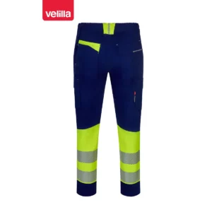 Pantalón reciclado bicolor Velilla 303032S Azulina/Amarillo flúor, vista trasera