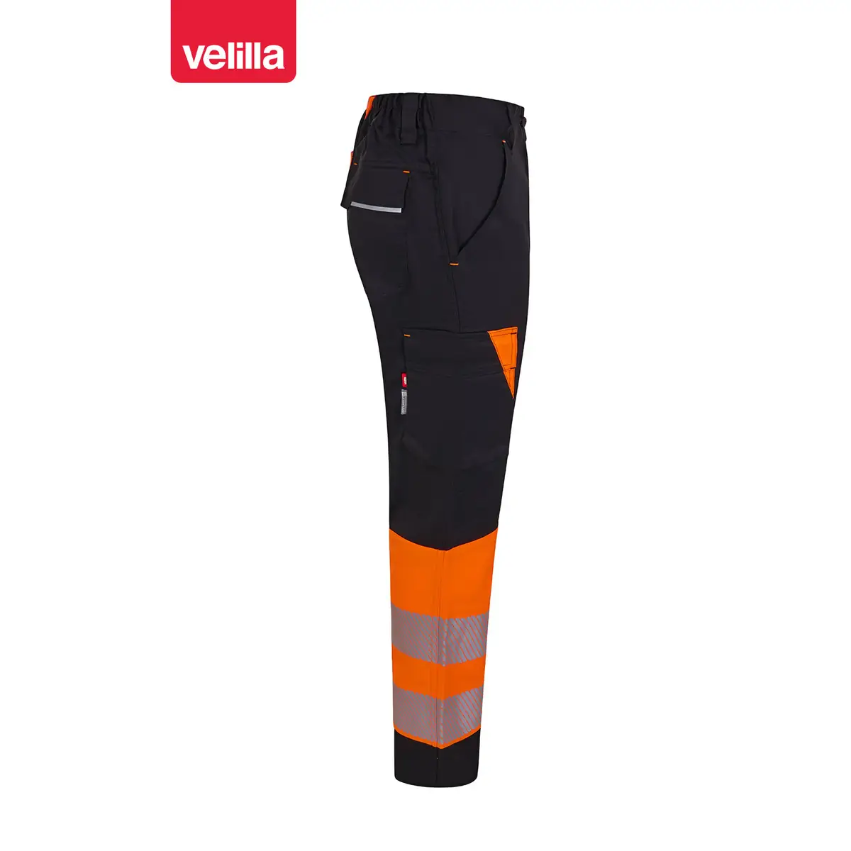 Pantalón reciclado mujer Velilla 303032SW 42 Pantalón reciclado mujer Velilla 303032SW Negro/Naranja flúor, vista lateral opuesta