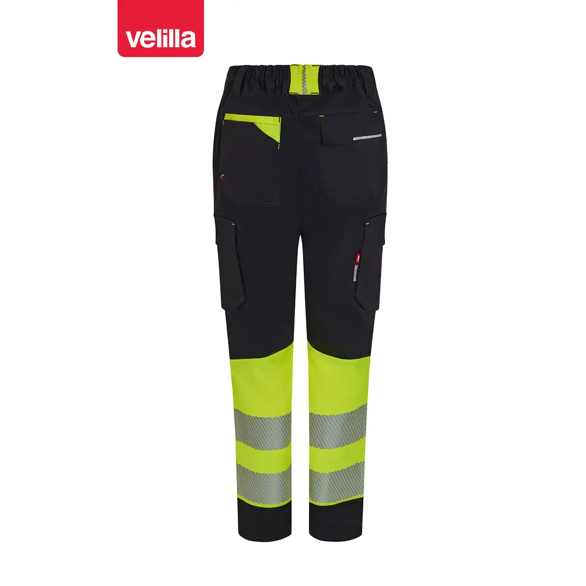 Pantalón reciclado mujer Velilla 303032SW 27 Pantalón reciclado mujer Velilla 303032SW Negro/Amarillo flúor, vista trasera