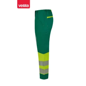 Pantalón reciclado mujer Velilla 303032SW Verde/Amarillo flúor, vista lateral