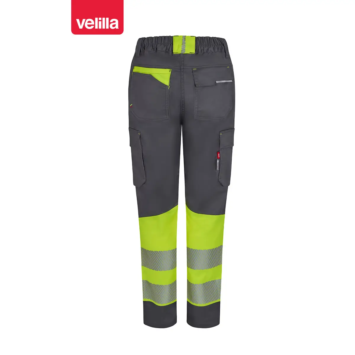 Pantalón reciclado mujer Velilla 303032SW 4 Pantalón reciclado mujer Velilla 303032SW Gris/Amarillo flúor, vista trasera