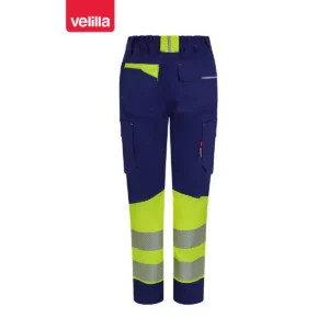 Pantalón reciclado mujer Velilla 303032SW Azulina/Amarillo flúor, vista trasera