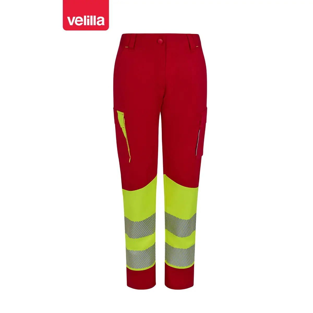 Pantalón reciclado mujer Velilla 303032SW 32 Pantalón reciclado mujer Velilla 303032SW Rojo/Amarillo flúor, vista frontal