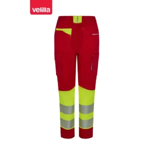 Pantalón reciclado mujer Velilla 303032SW Rojo/Amarillo flúor, vista trasera