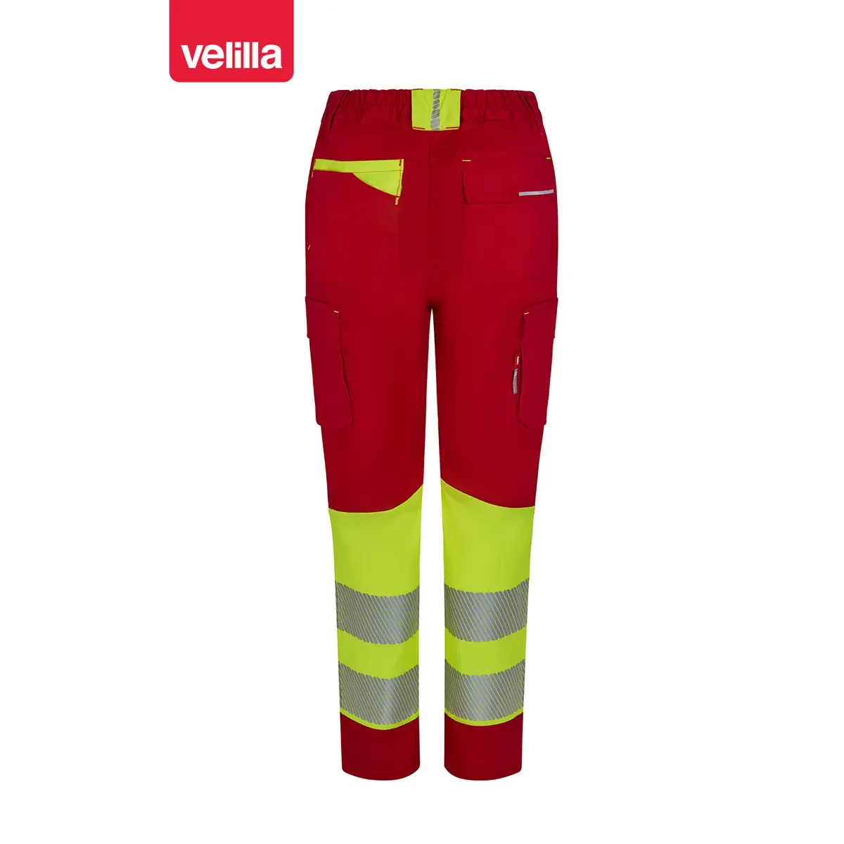 Pantalón reciclado mujer Velilla 303032SW 35 Pantalón reciclado mujer Velilla 303032SW Rojo/Amarillo flúor, vista trasera